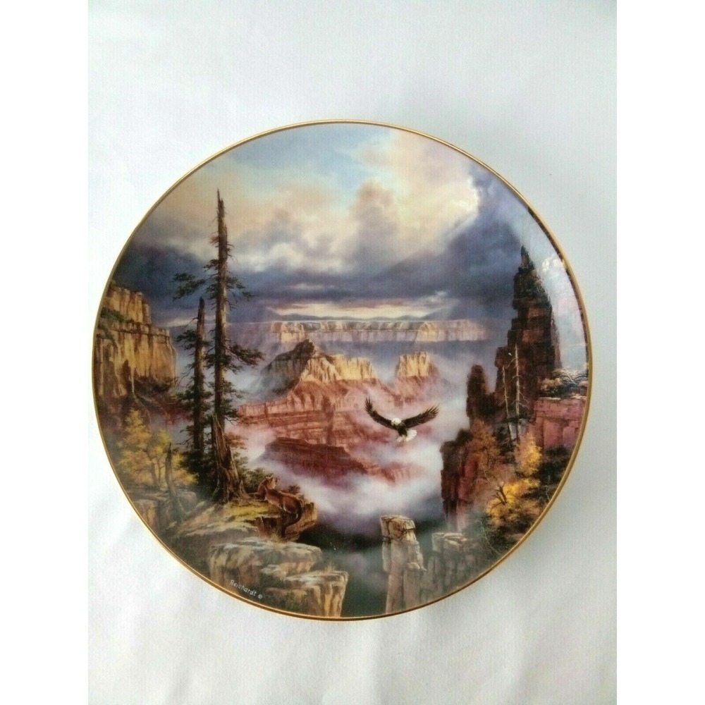 The Danbury Mint Where Eagles Soar by Rudi Reichardt  Decorative Plate 8"